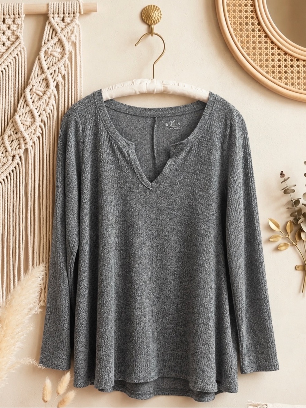Hollister Grey Long Sleeve Top